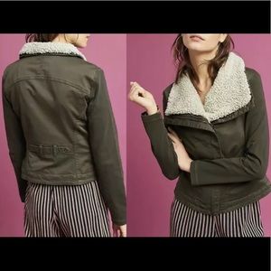 Anthropologie Marrakech Sherpa Cargo Collar Jacket